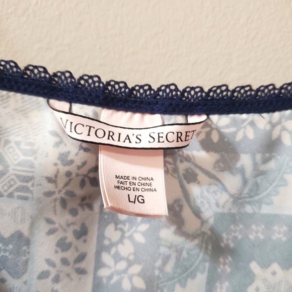 Victoria's Secret - Satin Patchwork Style Pattern Satin Slip Dress - Size L - Picture 5 of 7